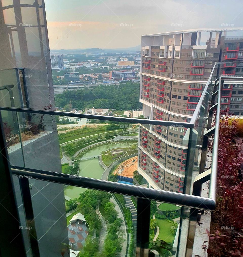 View of Man-made Lake from High Rise Apartment