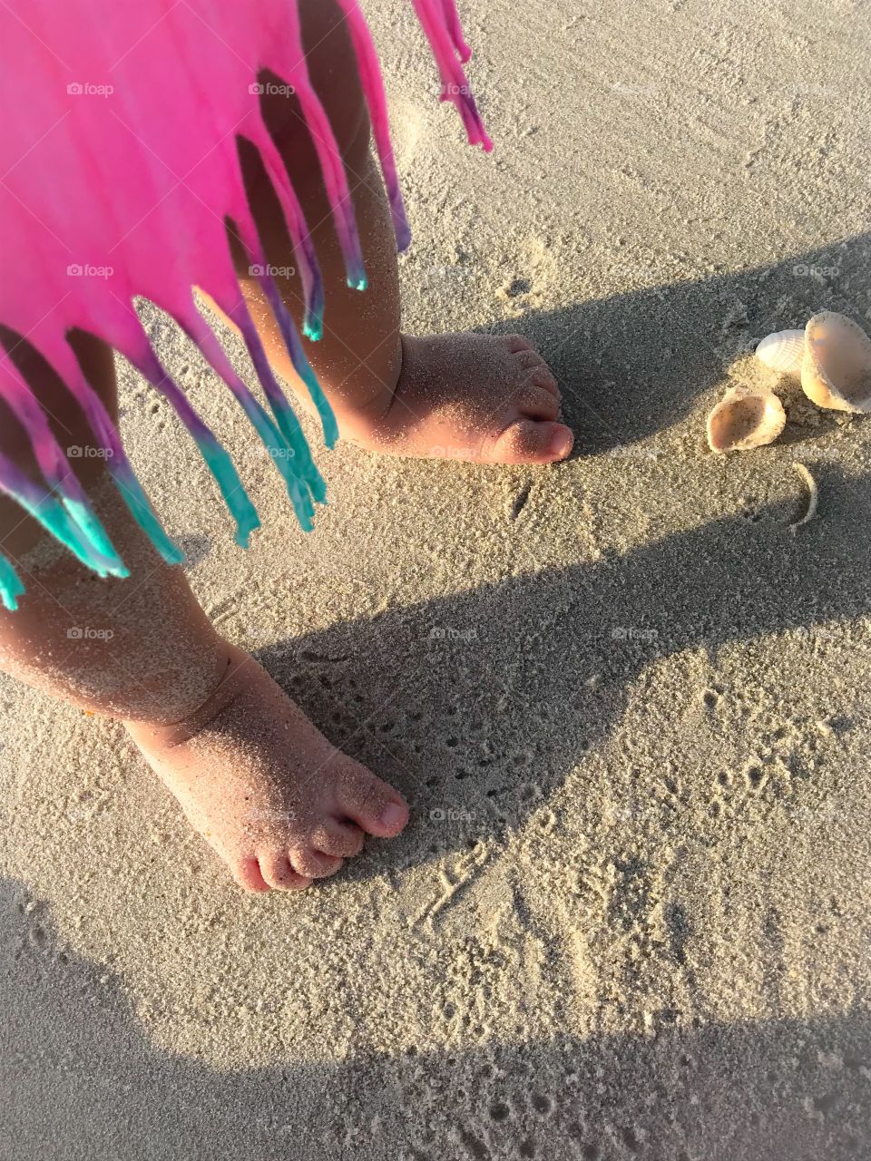 Sandy toes. 