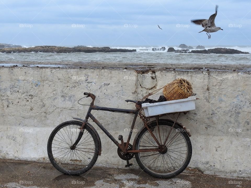 Bike against a wall