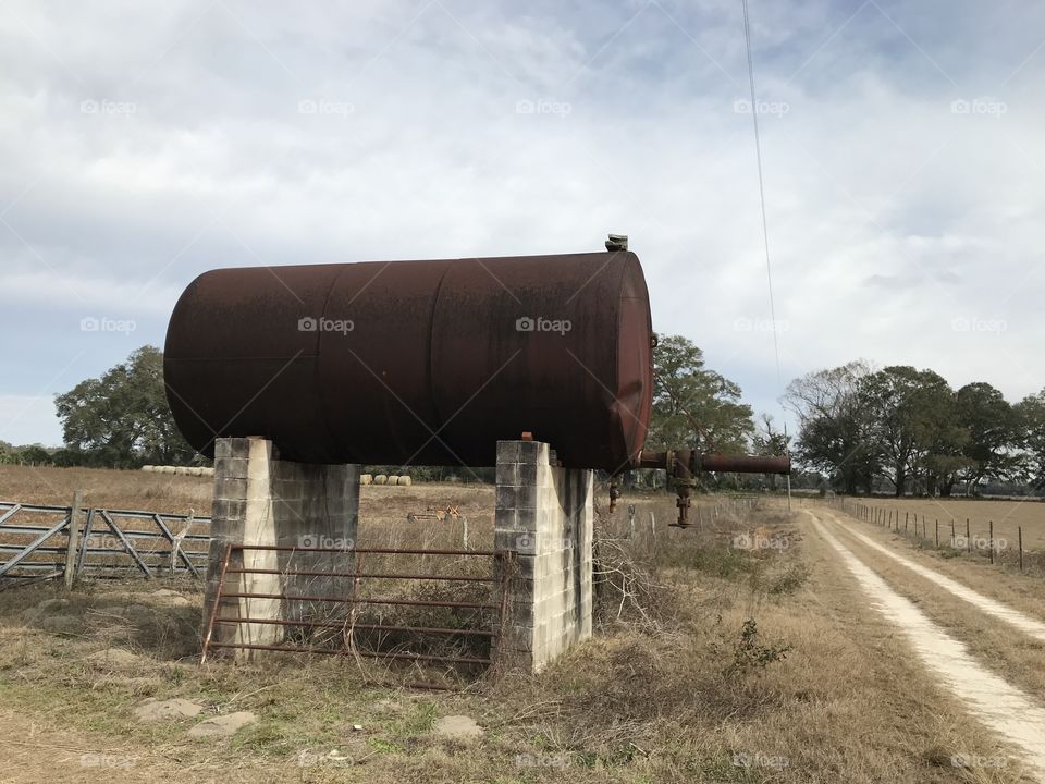 Farming rustic water tank