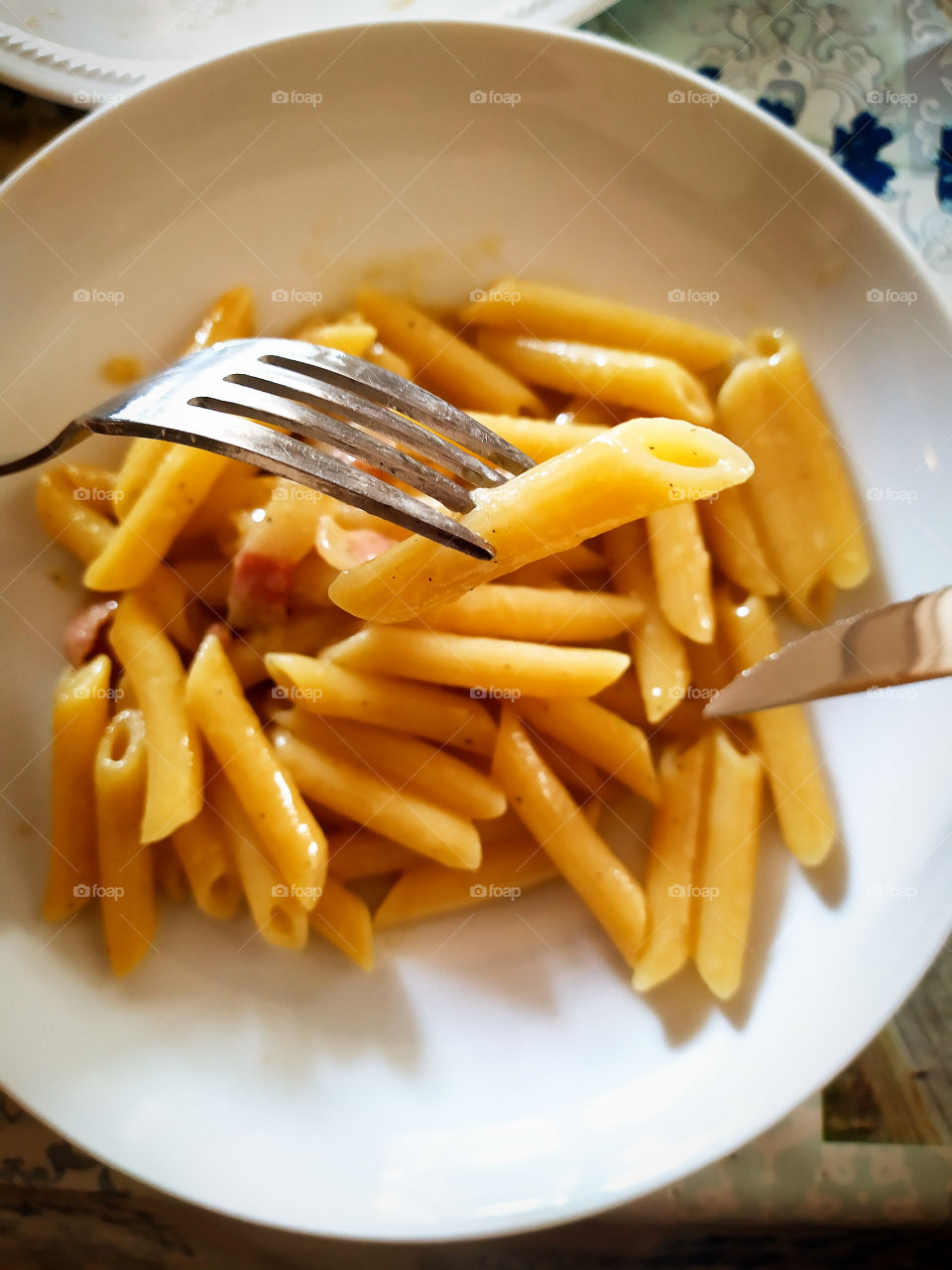 Pasta in Italian "carbonare"