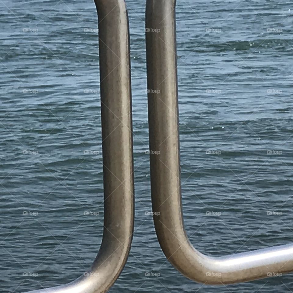 Bars on water ocean bay