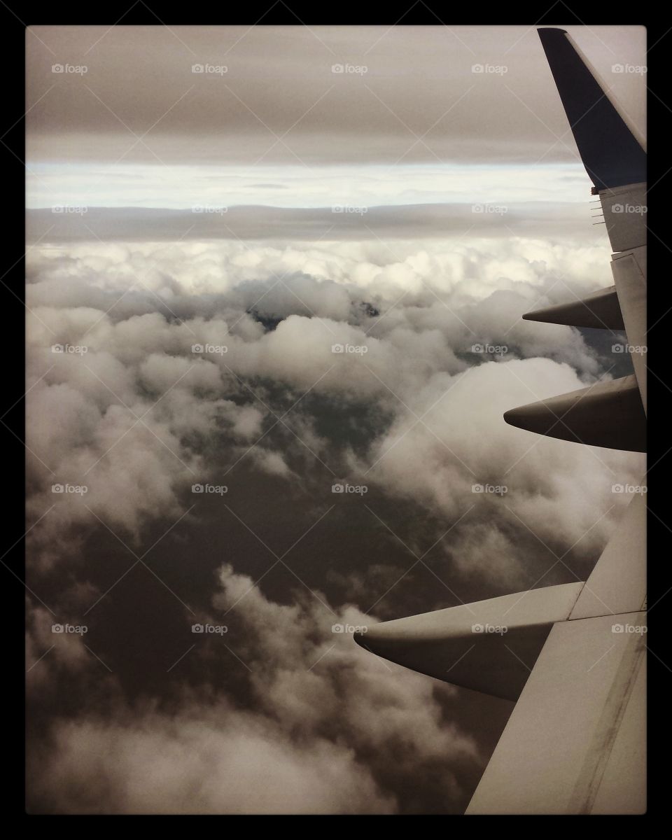 A view of clouds from a plane