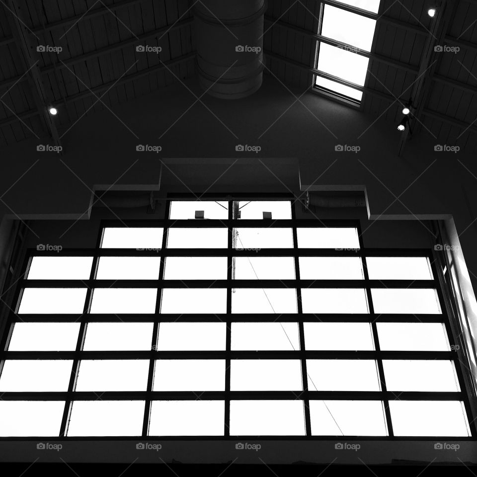 Black and White Windows. Took this photo in a museum