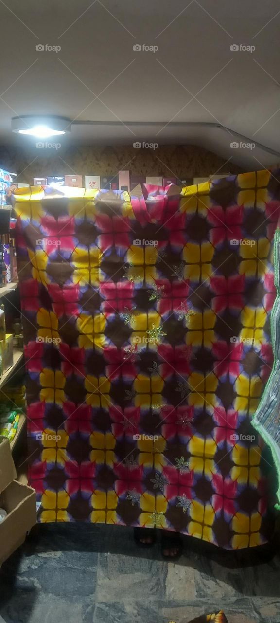 Beautiful African print fabric with exotic patterns