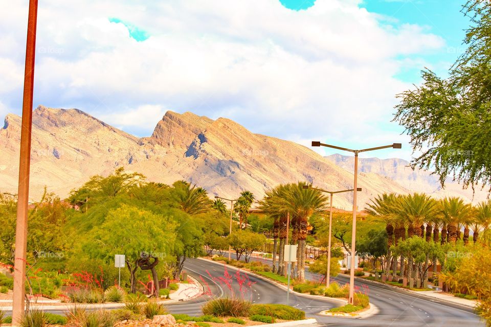 Sierra Nevada Mountains as seen form western side of Las Vegas 