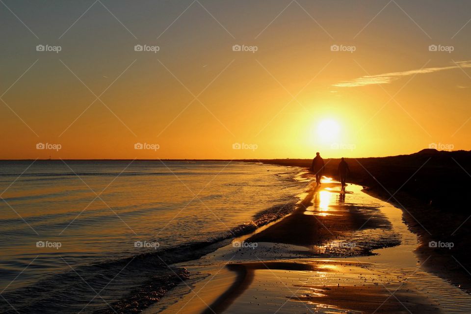 Sunset in Falsterbo, Sweden.