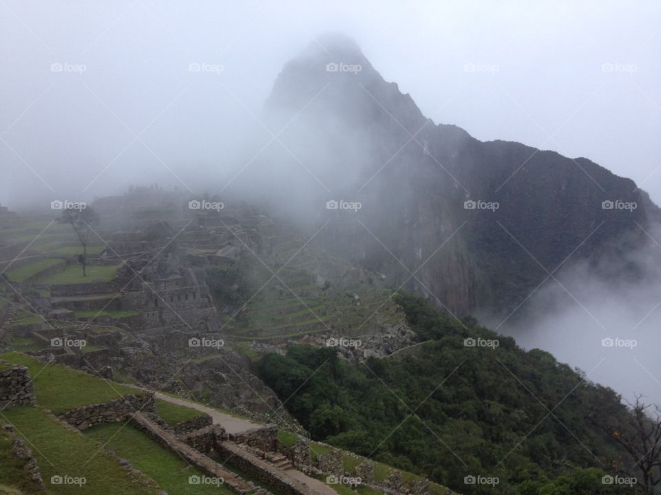 Cloudy Machu Picchu 