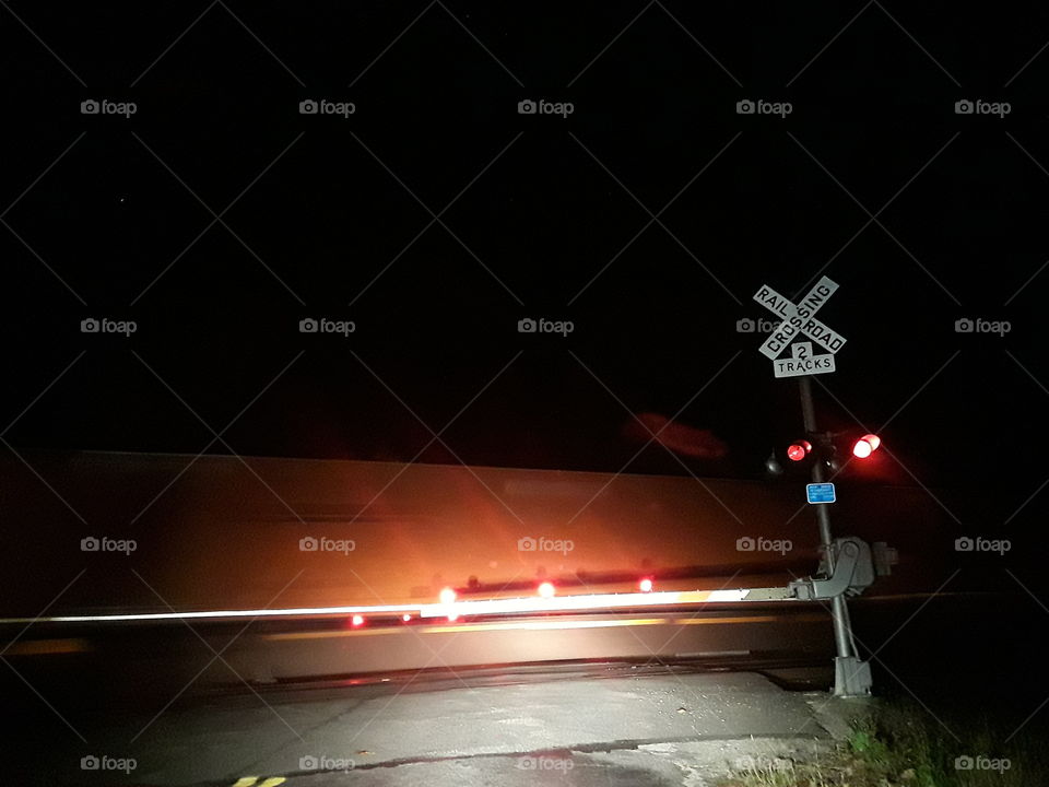 early morning train crossing