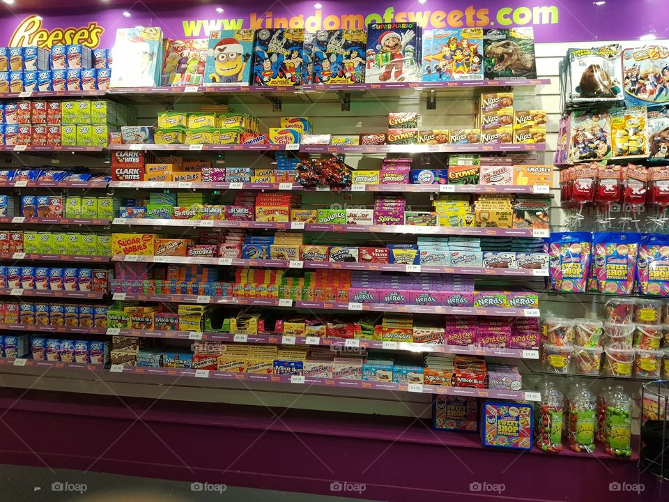 candy shelves store