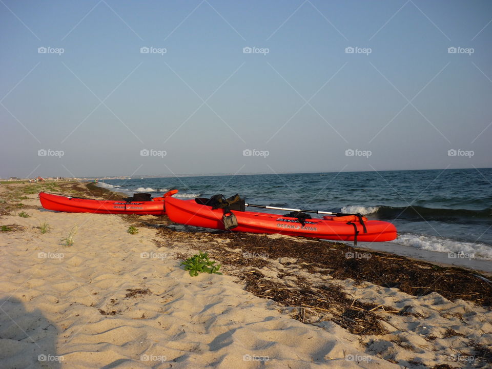 Red canoe