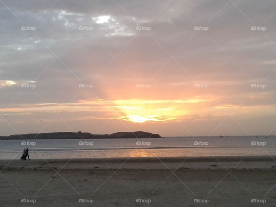 sunset sea