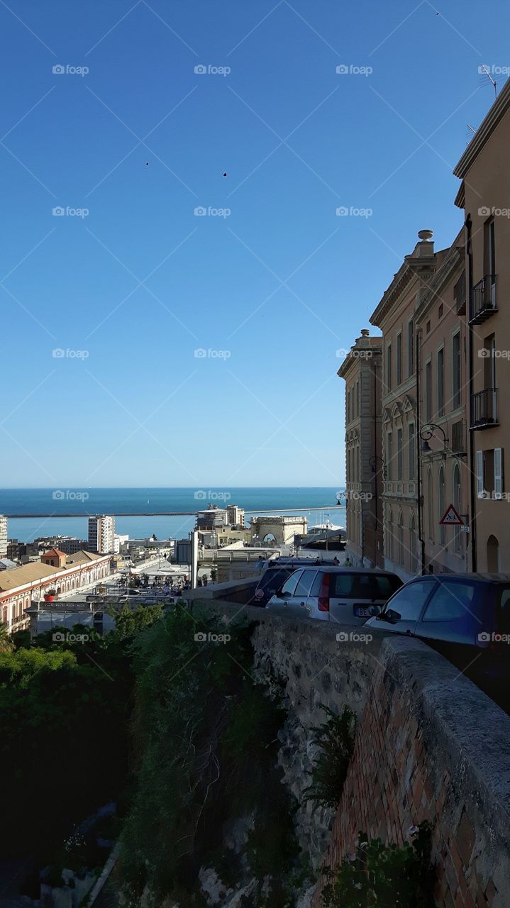 Panoramic view of Cagliari, Italy