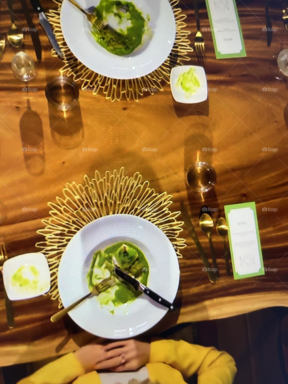 Fine dining green foods