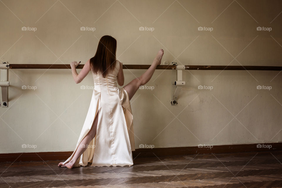 Girl dancing in the studio