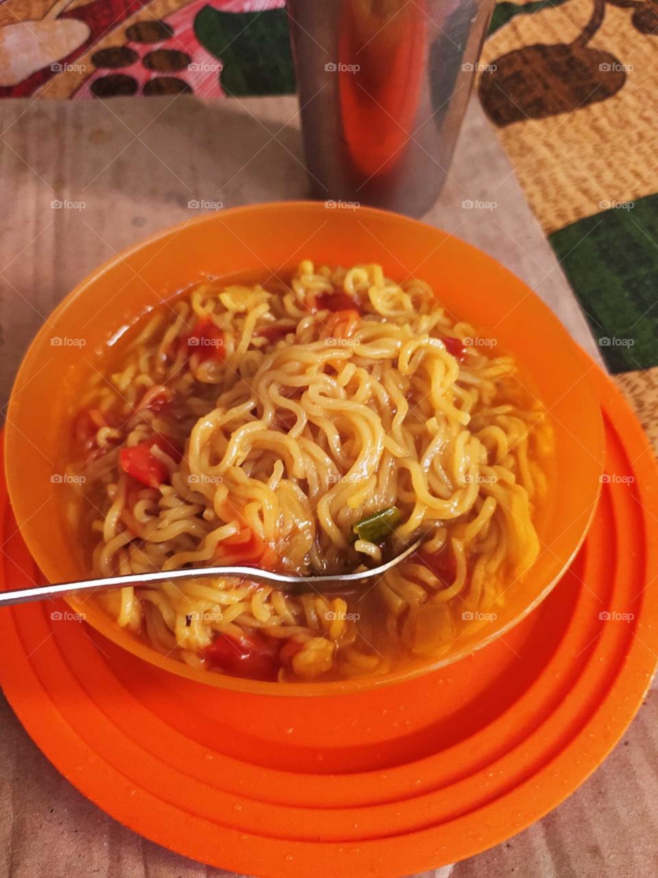 Maggi is an international brand of seasonings, instant soups, and noodles that originated in Switzerland in the late 19th century. The Maggi company was acquired by Nestlé in 1947.