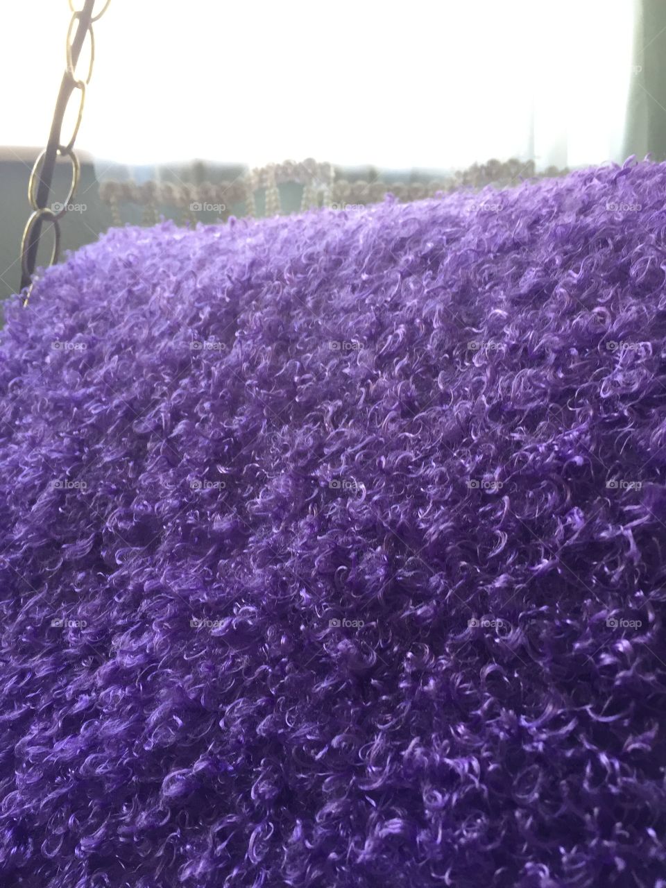 Fuzzy purple blanket