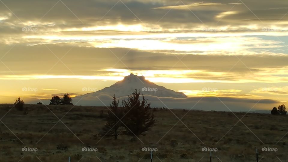 Western Warm Springs Oregon sunset