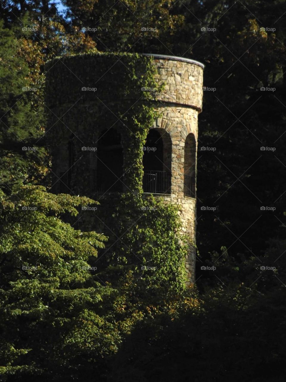 Beautiful stone bell tower. 