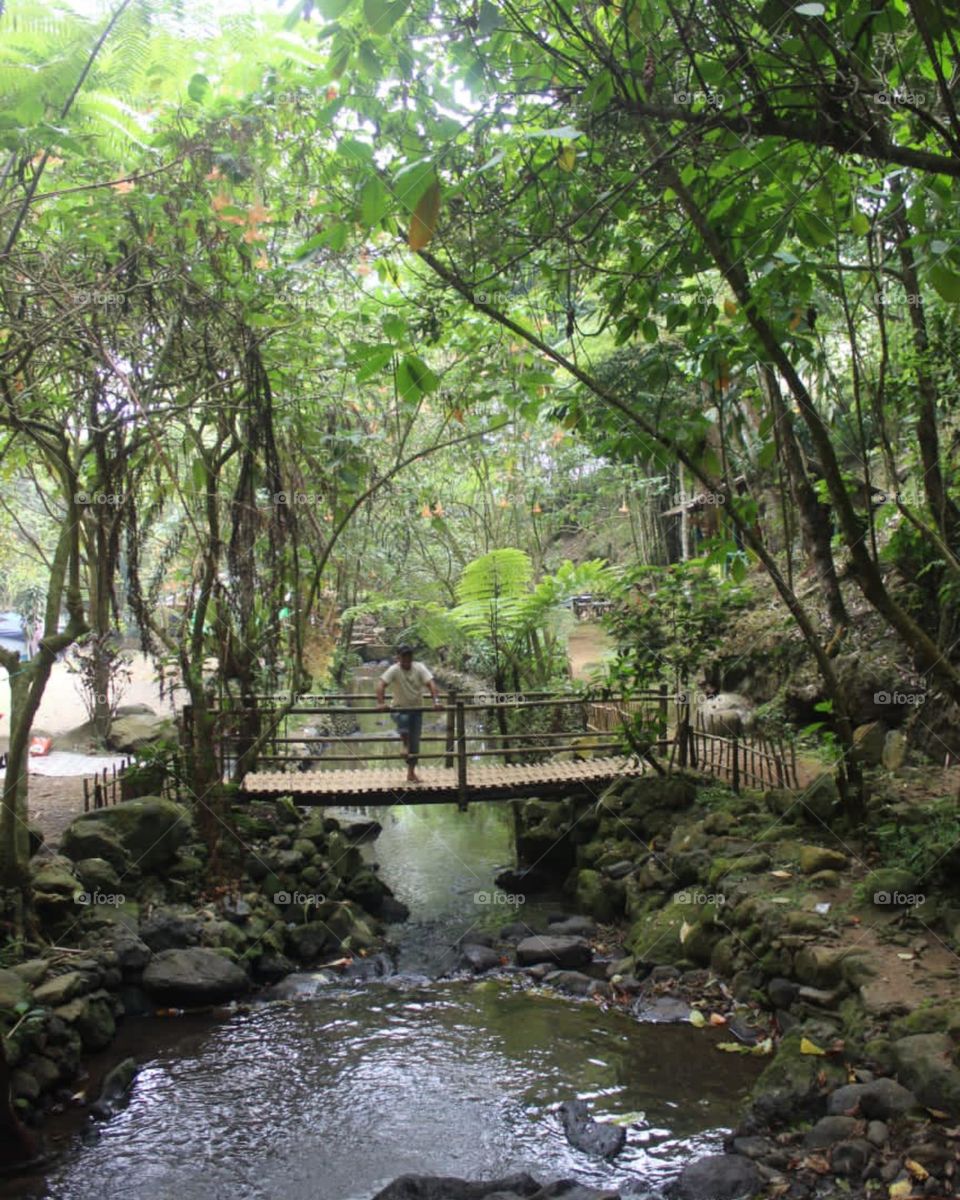 enjoy the river from the bridge