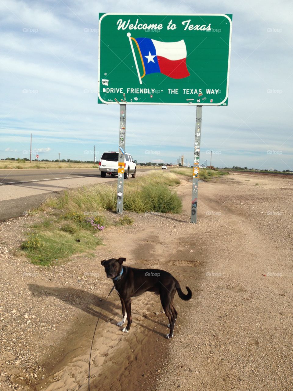 Texas welcome sign