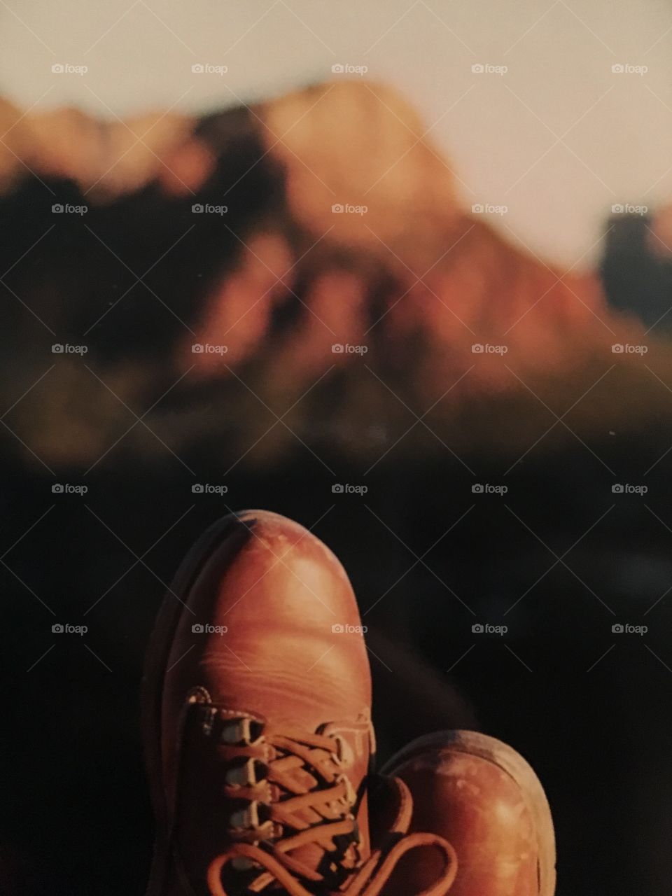 Hiking boots in Sedona