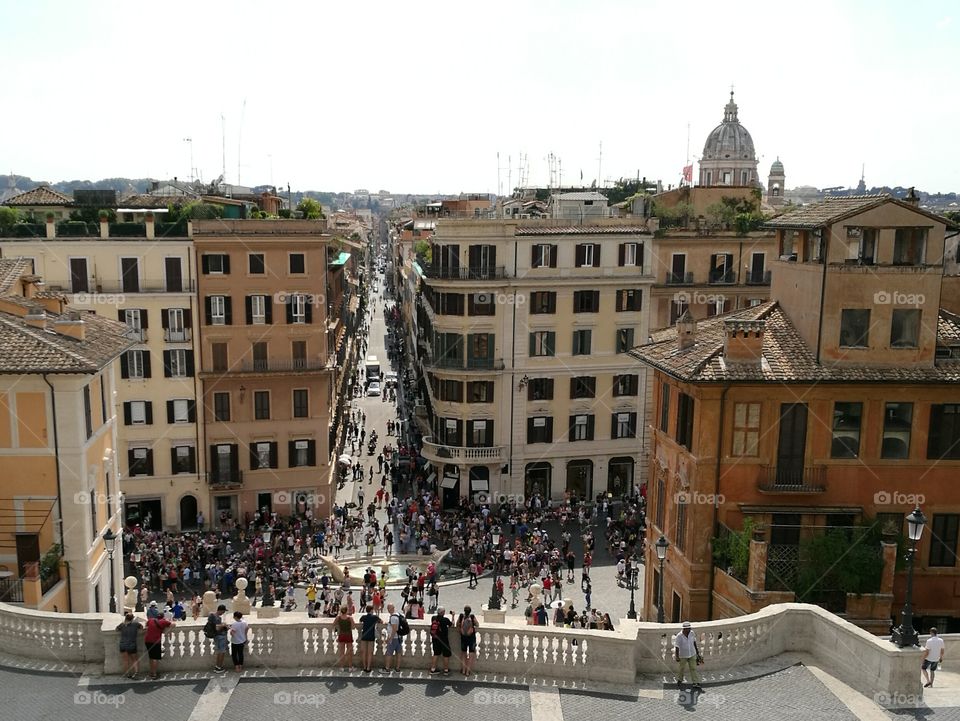 People in Piazza di Spagna (Rome)
