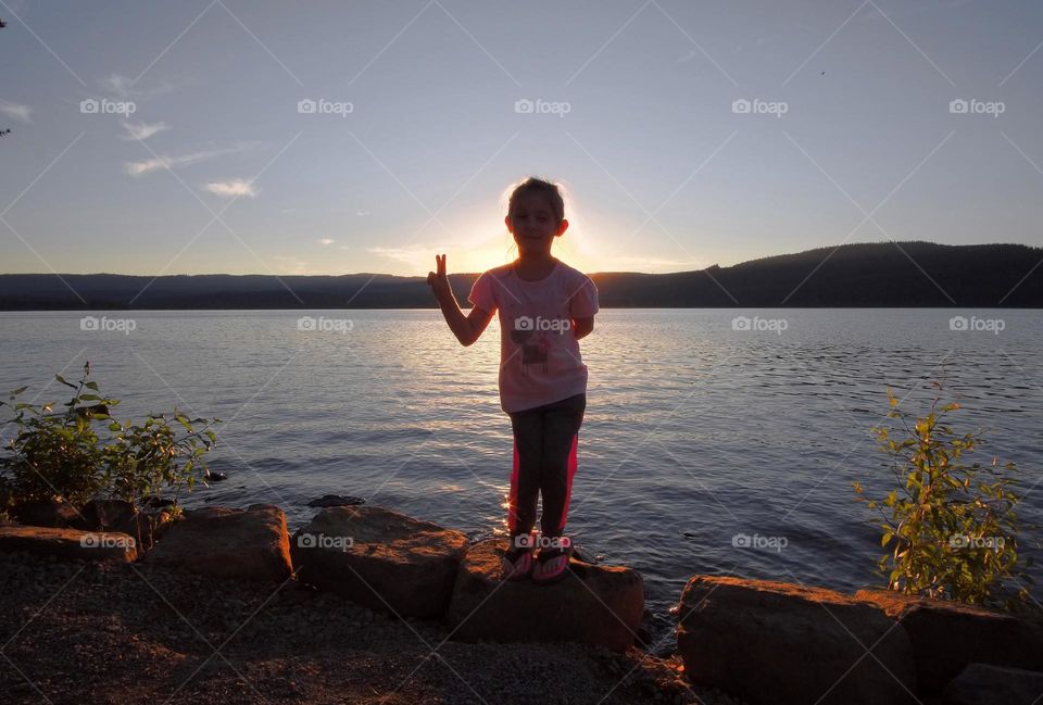 sundown on the lake