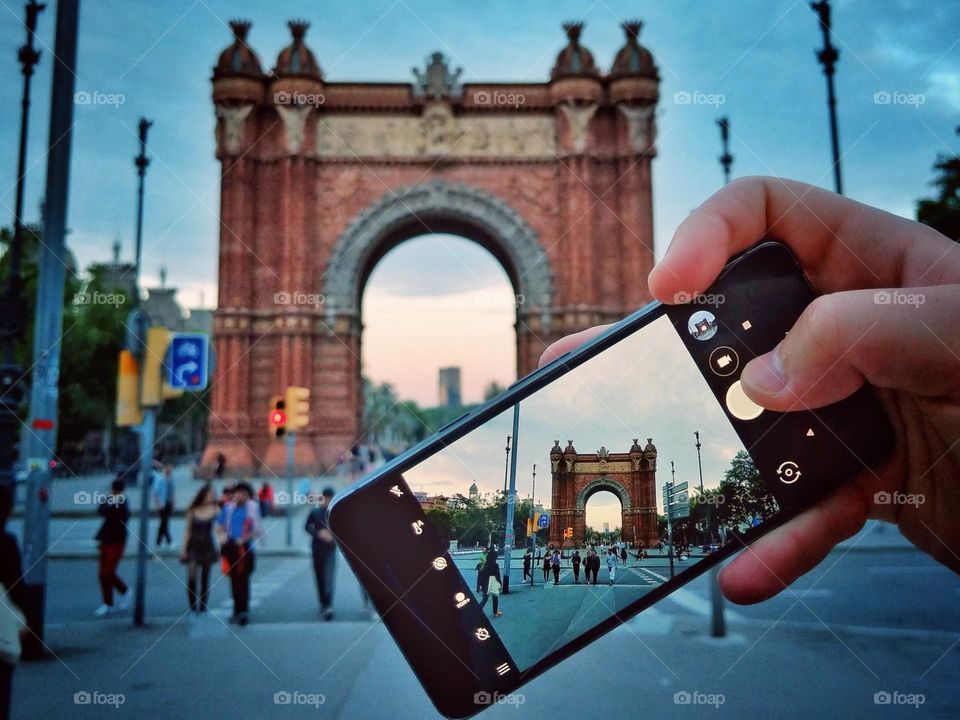 mobile phone taking picture