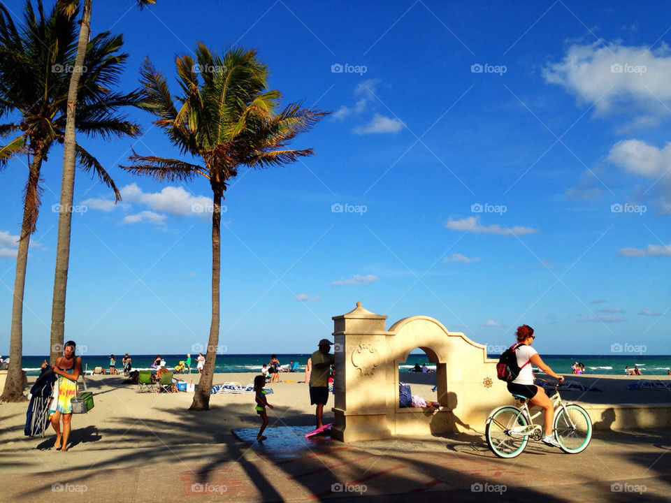 People at beach, Hollywood Beach, Florida