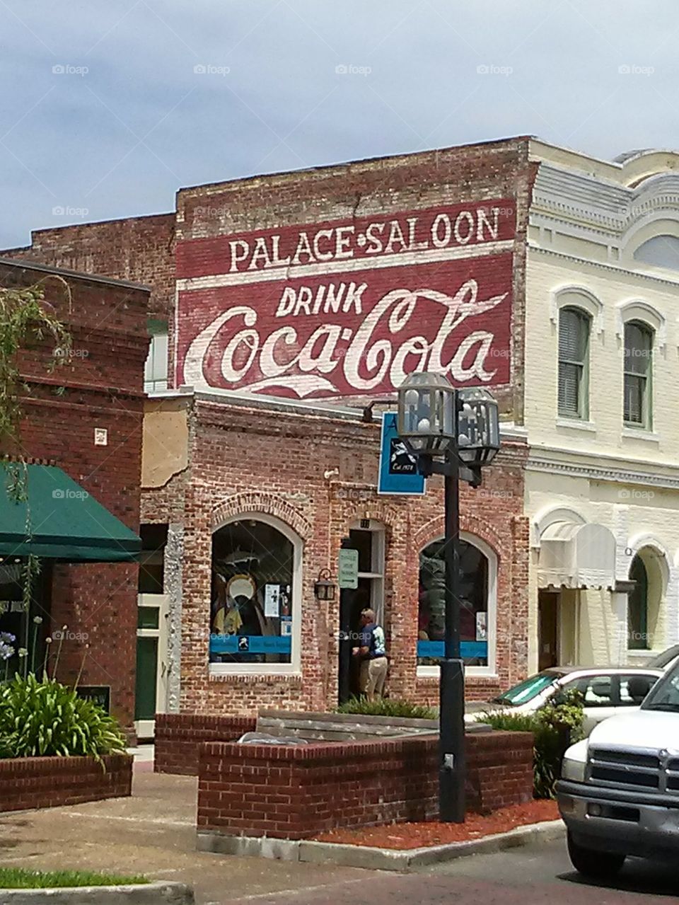 Amelia historic Coca Cola ad. Beautiful old building in historic Fernandina with painted Coca Cola advertising. 