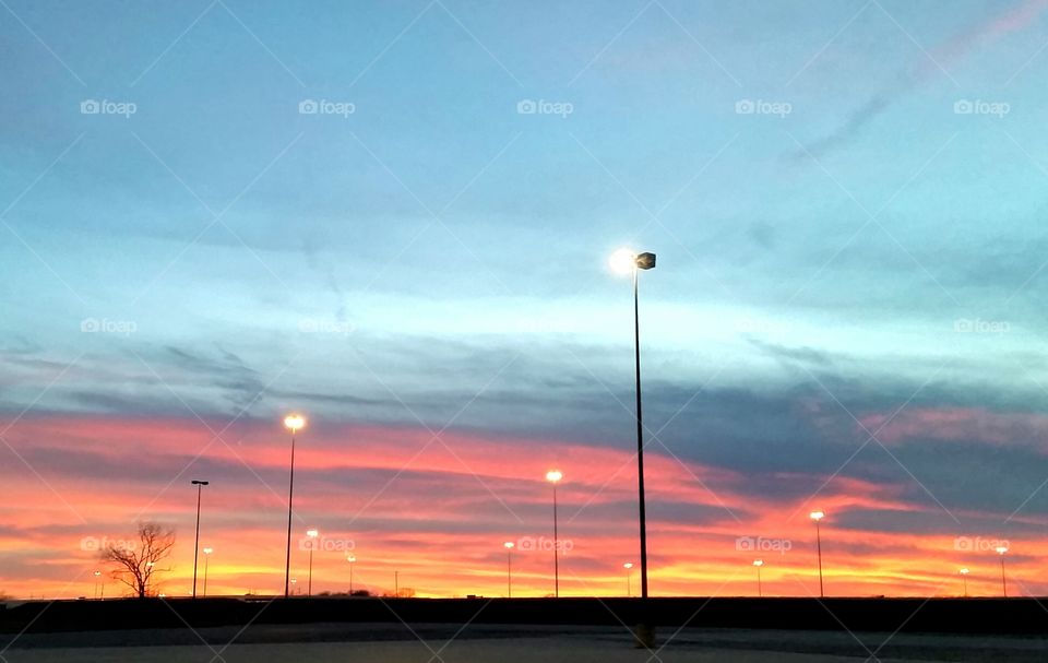Sunset at the Parking Lot