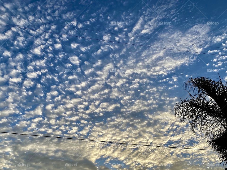 Clouds in the sky over Los Angeles California 