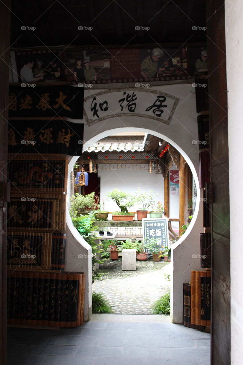 Circle doorway in China