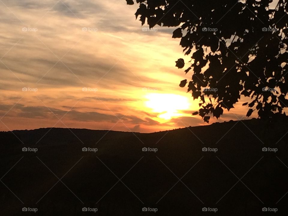 Sunset in Vitteaux France 