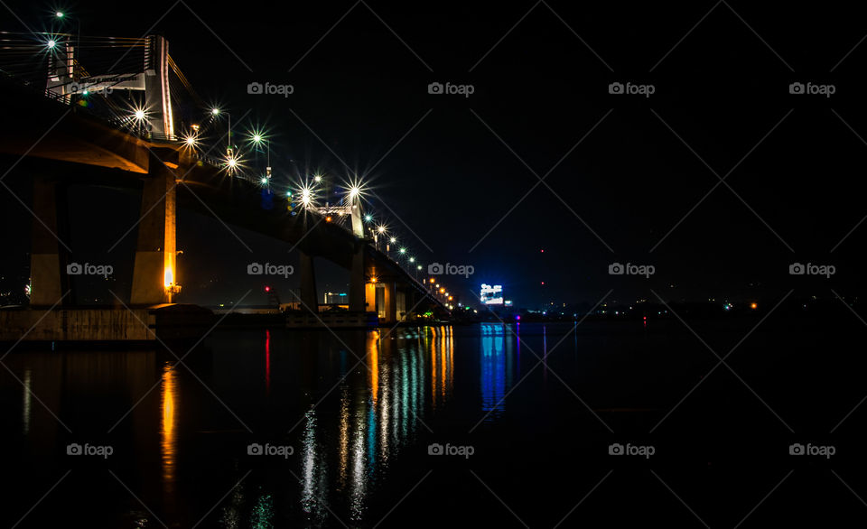 Marcelo Fernan Bridge in Cebu City, Philippines. This is the 2nd bridge that links Cebu City and Lapu-Lapu City.