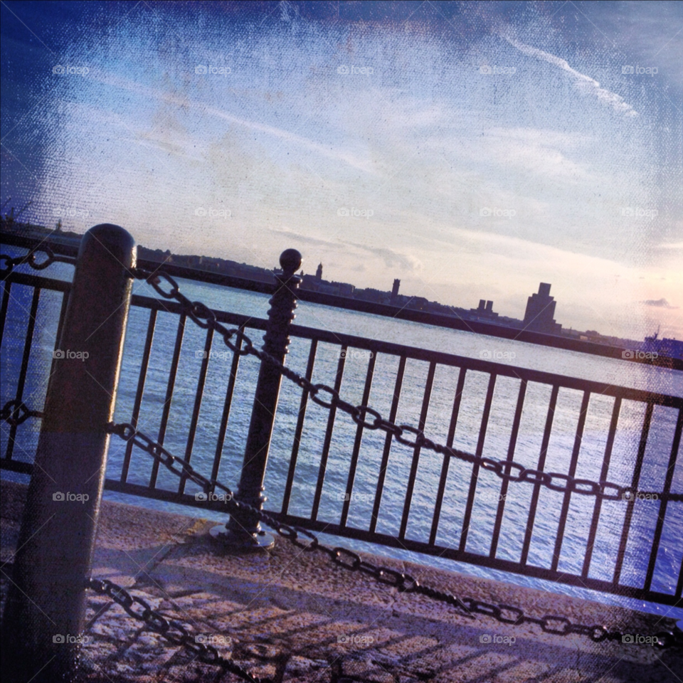 albert dock liverpool sky blue shadow by tylerjh10