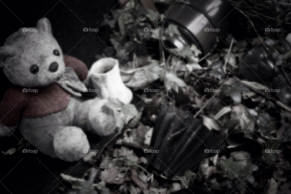 child memorial bear grave by destinysagent