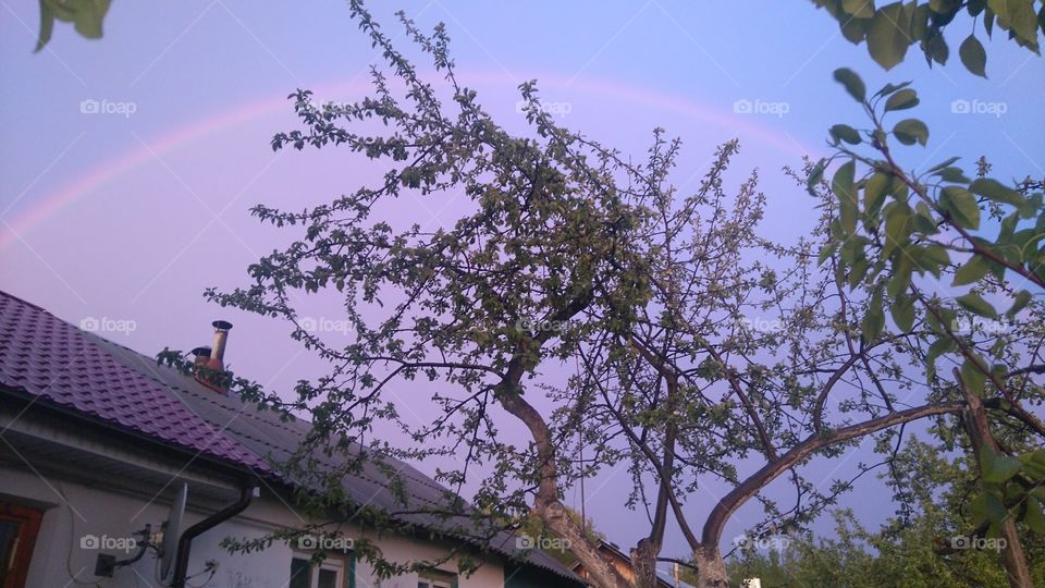 After the storm beautiful rainbow