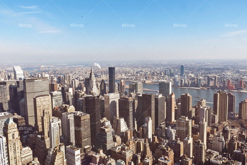 Aerial view of New York City from Empire State Building