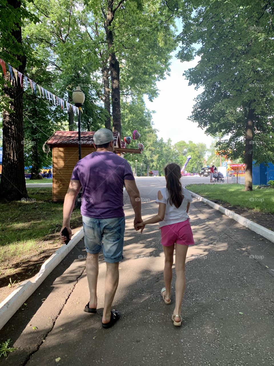 dad and daughter for a walk in the park. 2019 Highlights: Time Spent with Family
