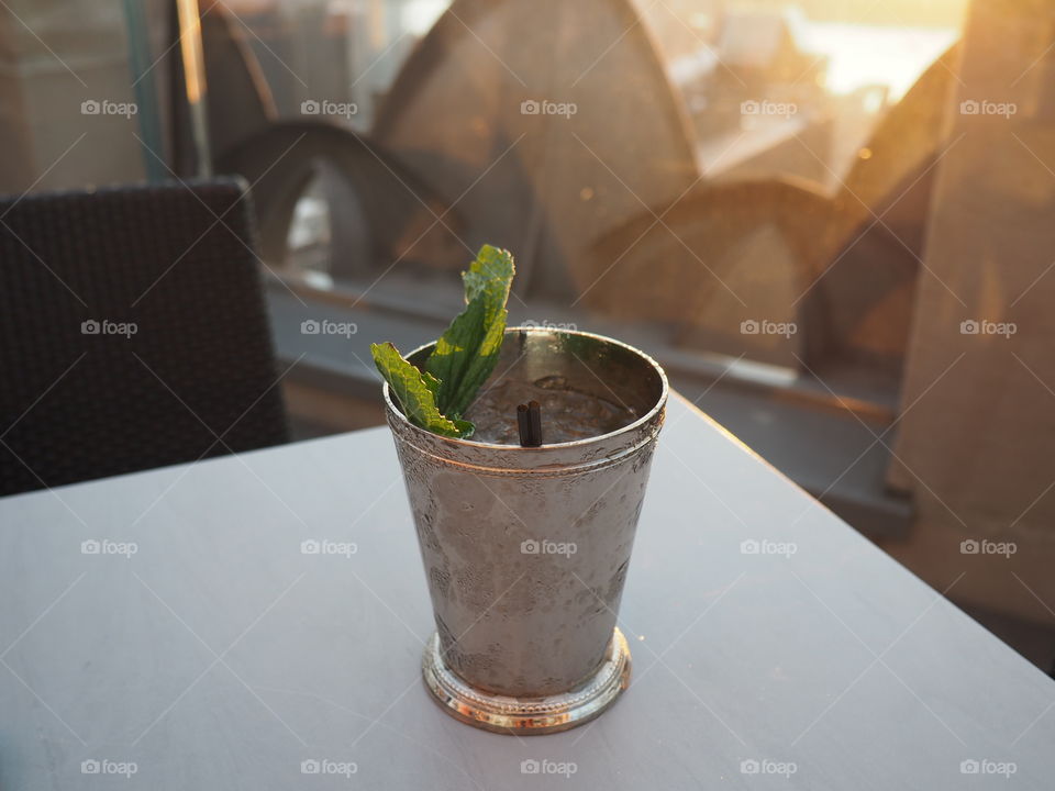 Cocktail at sunset 