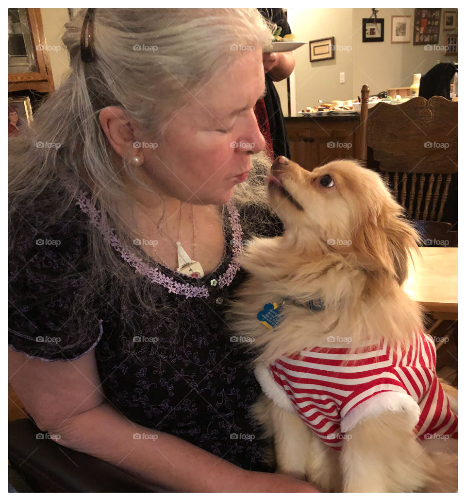 Disabled mother and loyal service dog. Not just a pet but family