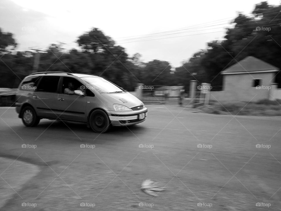 Ford speeding on highway