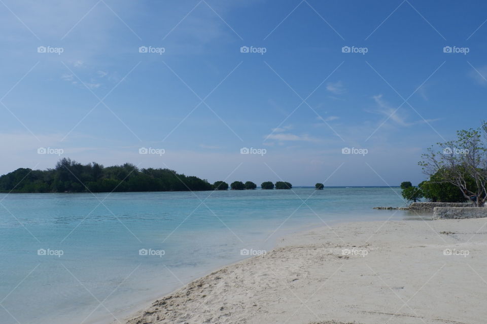 A beautiful blue island