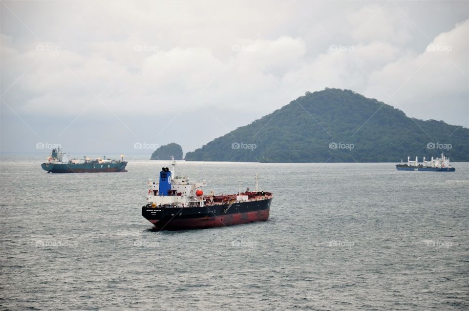 Vessel near Panama City.