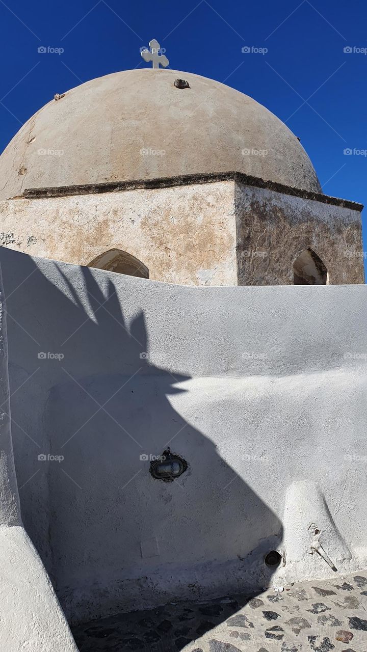 Old dome in Santorini