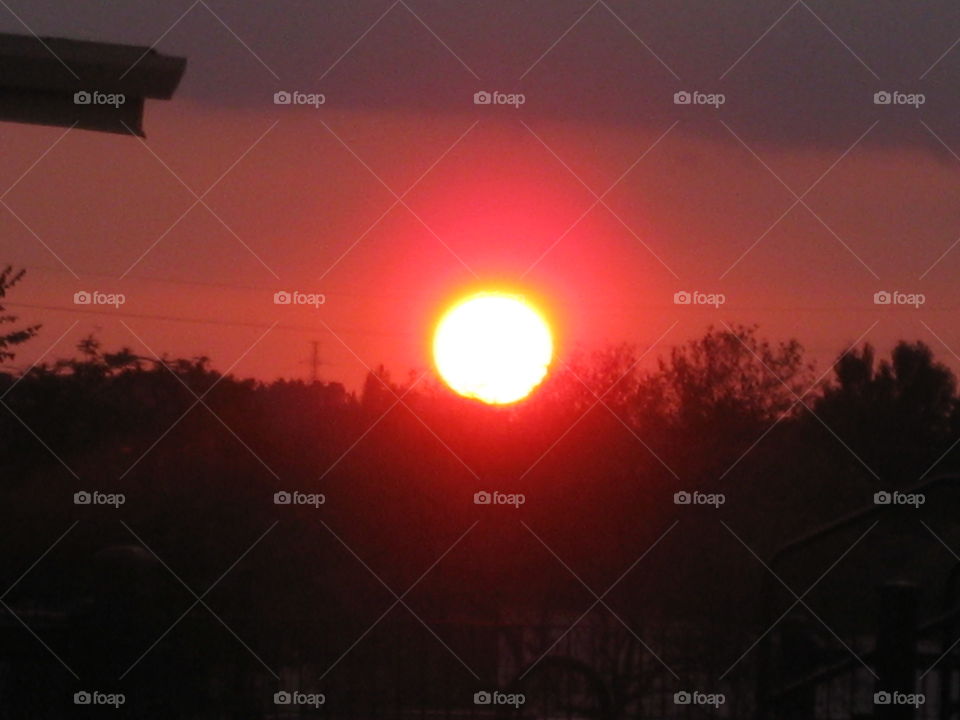 Ball of Fire. Sunset