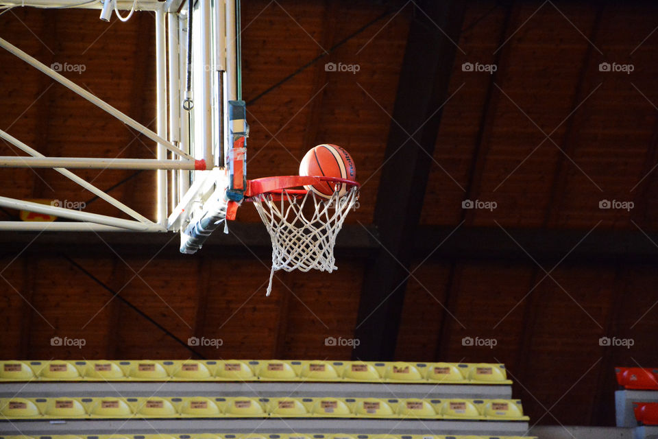 Basket and ball.