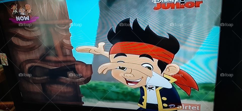 now showing Jake and the Neverland Pirates on the disney junior through airtel digital...in the picture is jake
